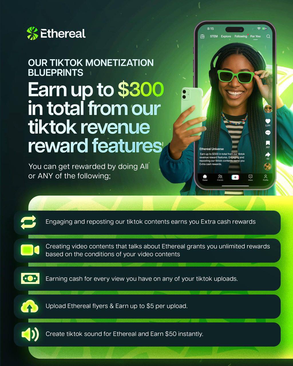 Earn from tiktok revenue gallery